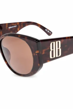 Balenciaga BRĄZOWY Okulary przeciwsłoneczne
