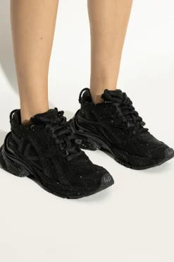 Balenciaga CZARNY Buty sportowe `Runner` z połyskującymi kryształami
