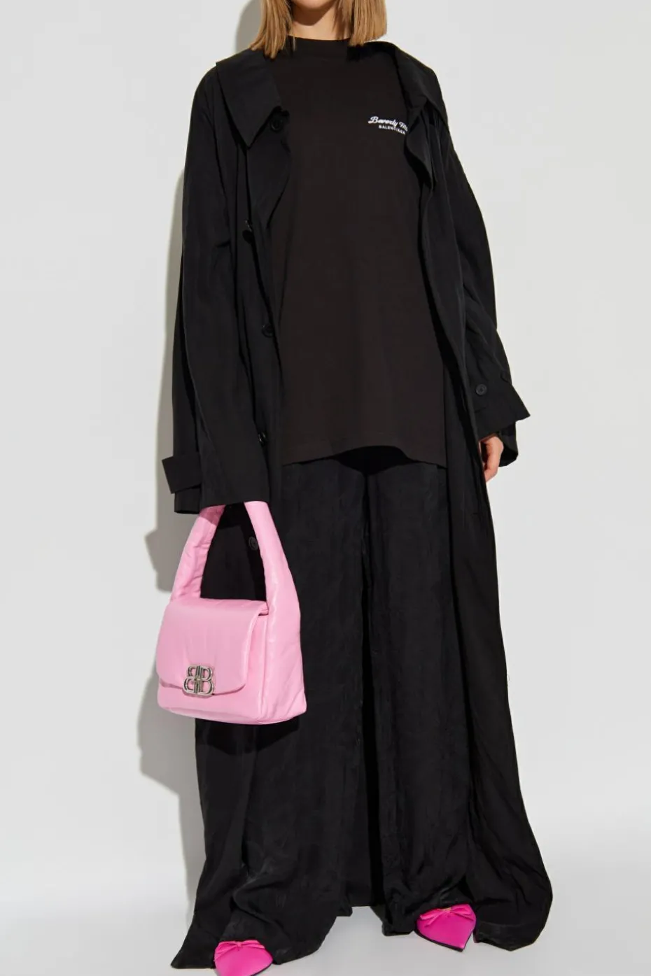 Balenciaga CZARNY Długi płaszcz