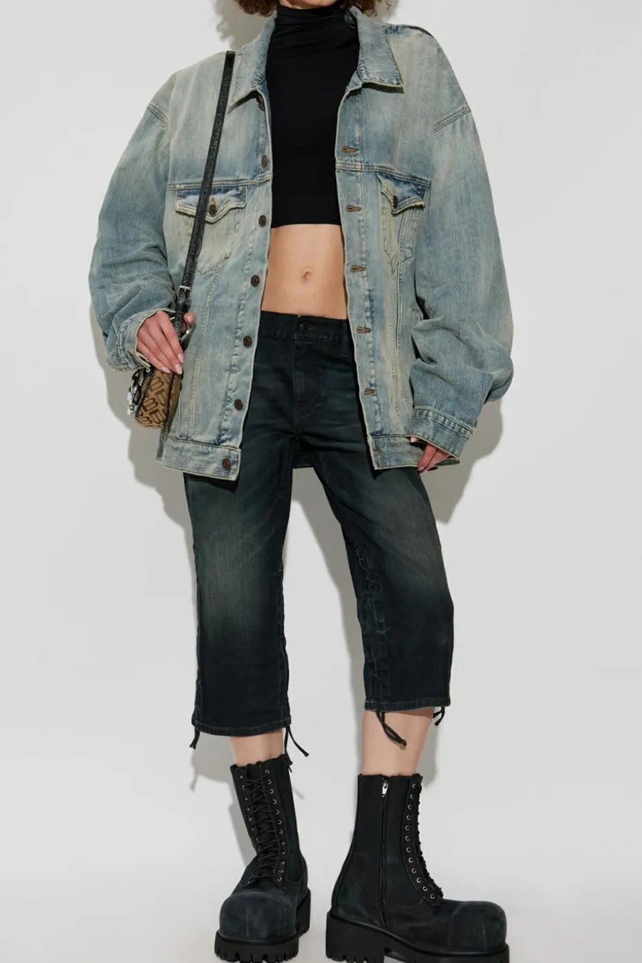 Balenciaga CZARNY Jeansowe szorty