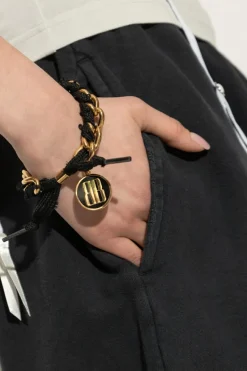 Balenciaga CZARNY Mosiężna bransoleta z efektem `vintage`