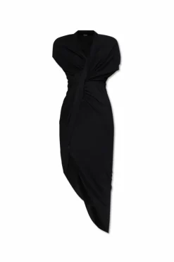 Balenciaga CZARNY Sukienka z drapowaniem