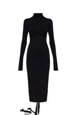 Balenciaga CZARNY Sukienka ze stójką