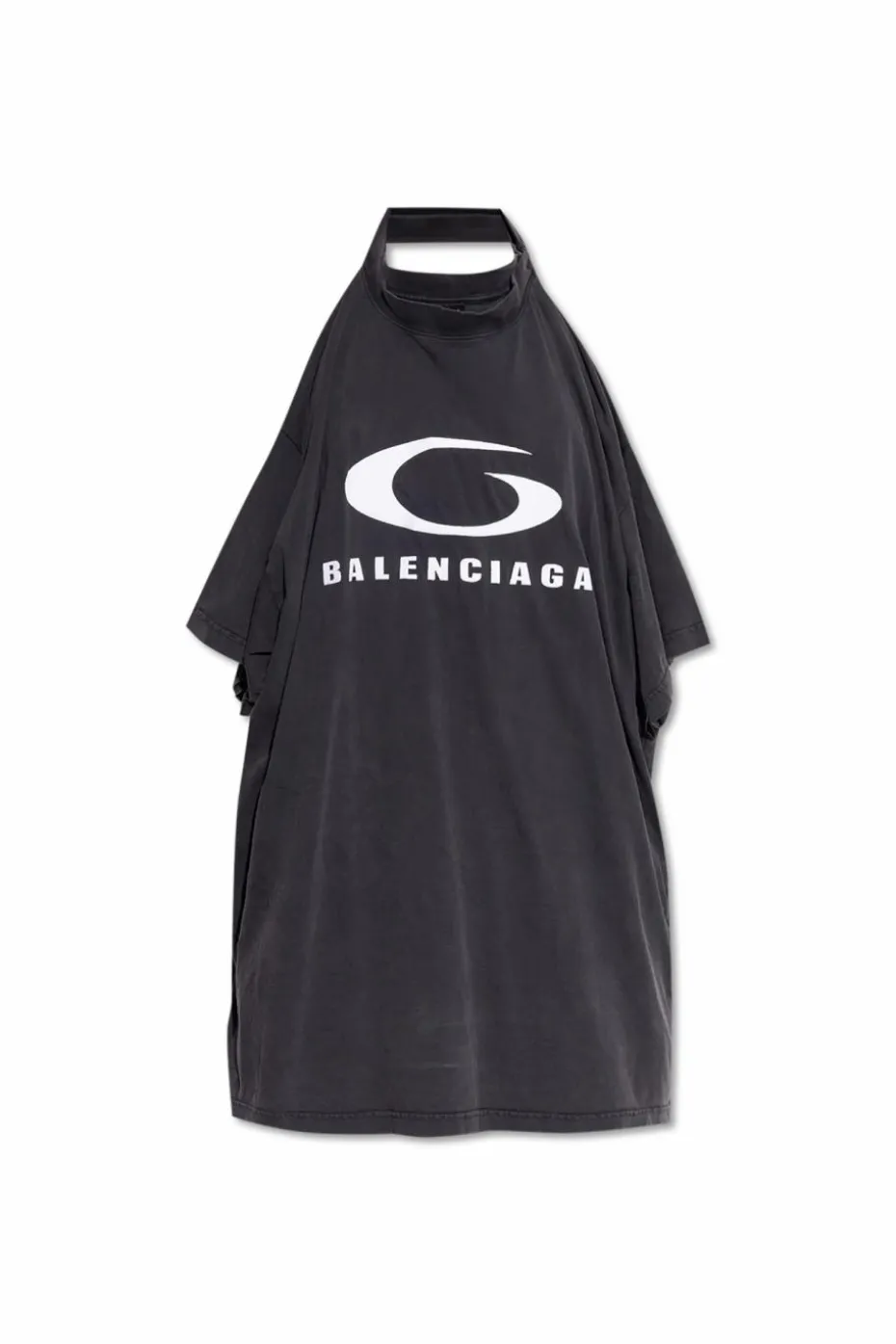 Balenciaga CZARNY Sukienka z efektem zgniecenia