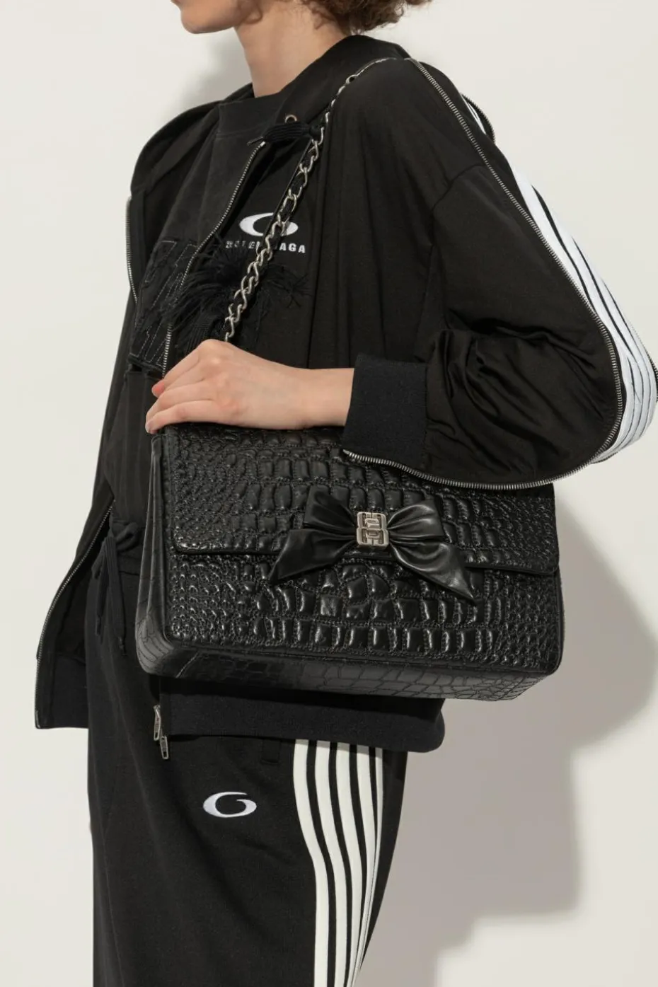 Balenciaga CZARNY Torba na ramię `Clem Bow`