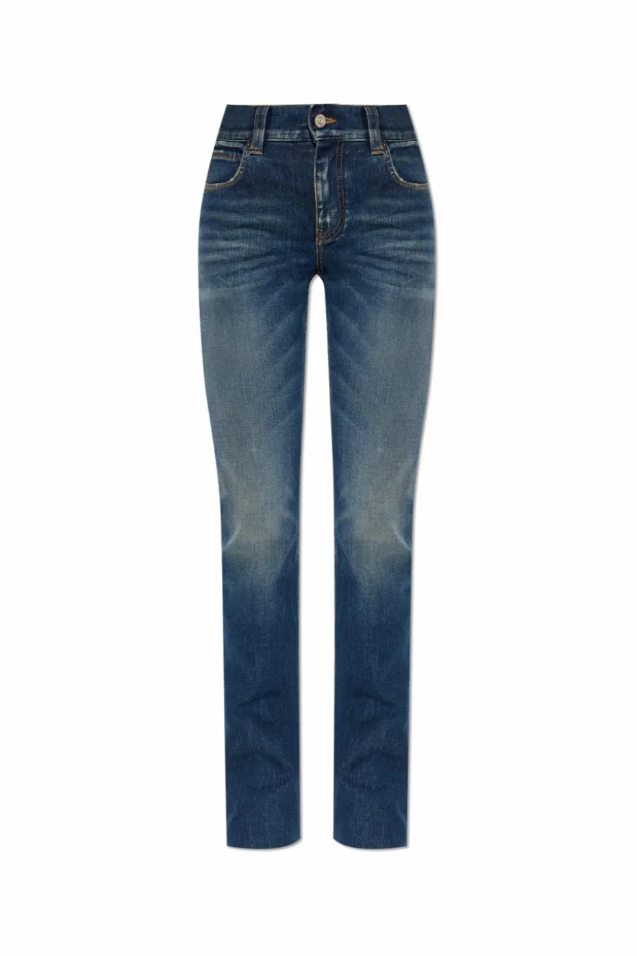 Balenciaga GRANATOWY Jeansy z rozszerzanymi nogawkami