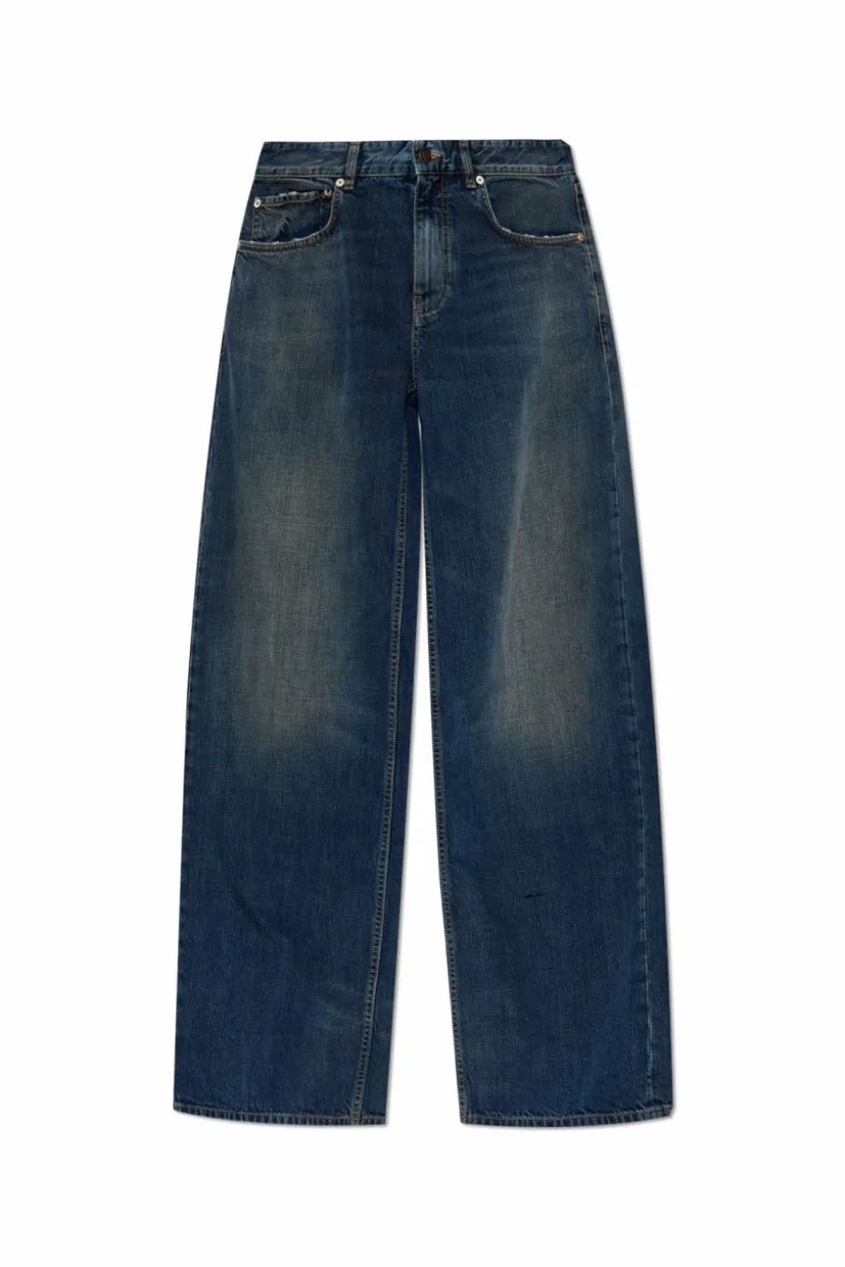 Balenciaga GRANATOWY Jeansy z szerokimi nogawkami