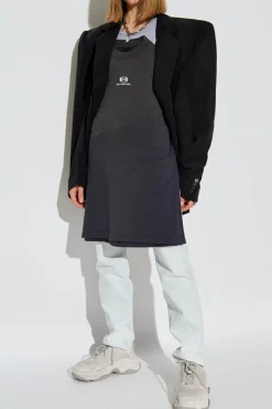 Balenciaga jasnoniebieski Jeansy z efektem `vintage`