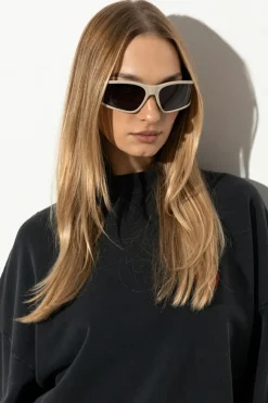 Balenciaga kremowy Okulary przeciwsłoneczne