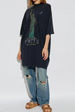 Balenciaga NIEBIESKI Jeansy z efektem `vintage`