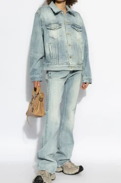 Balenciaga NIEBIESKI Jeansy z niskim stanem
