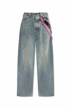 Balenciaga NIEBIESKI Jeansy z dekoracyjnymi aplikacjami
