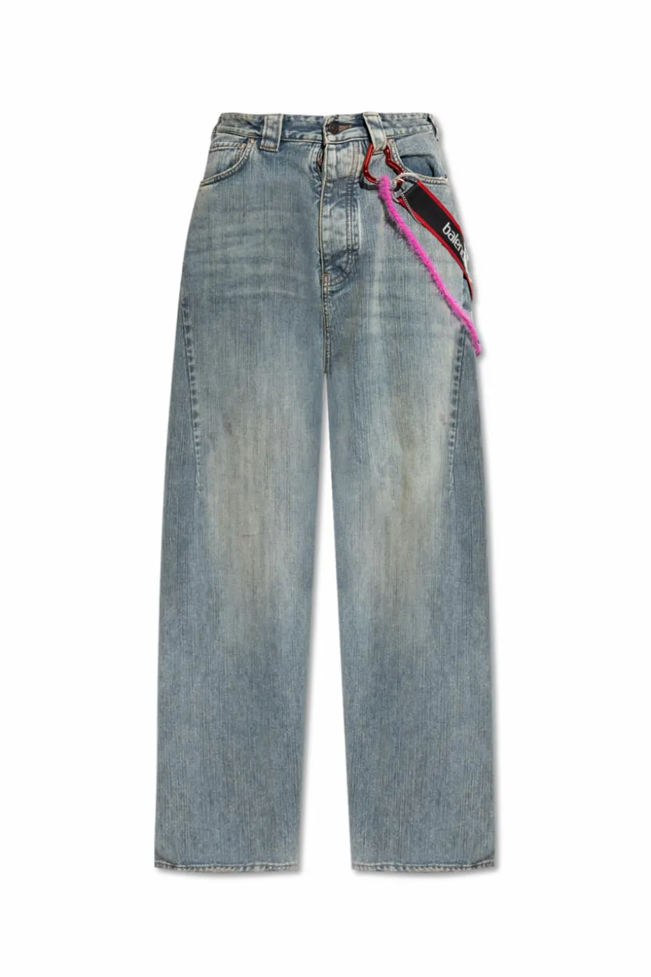 Balenciaga NIEBIESKI Jeansy z dekoracyjnymi aplikacjami
