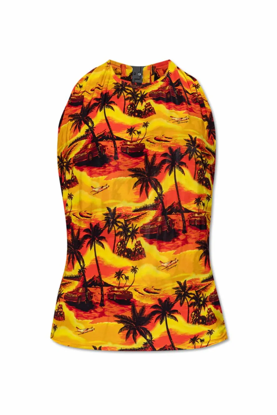 Balenciaga POMARAŃCZOWY Top z nadrukiem