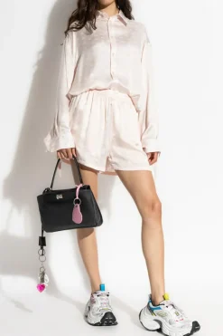 Balenciaga RÓŻOWY Jedwabna koszula o luźnym kroju