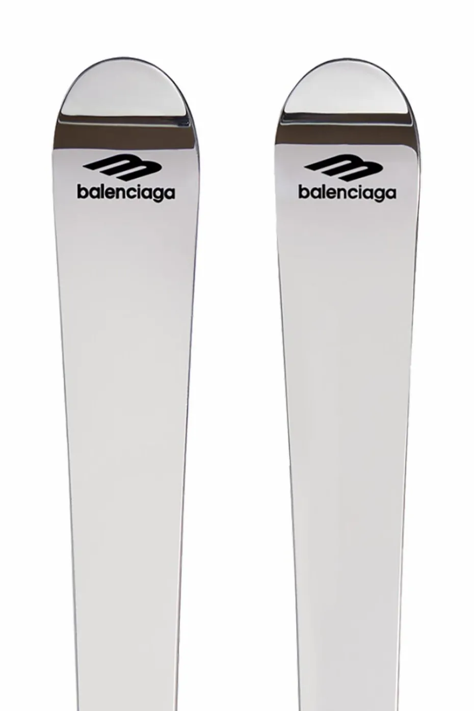 Balenciaga SREBRNY Narty z efektem lustrzanym