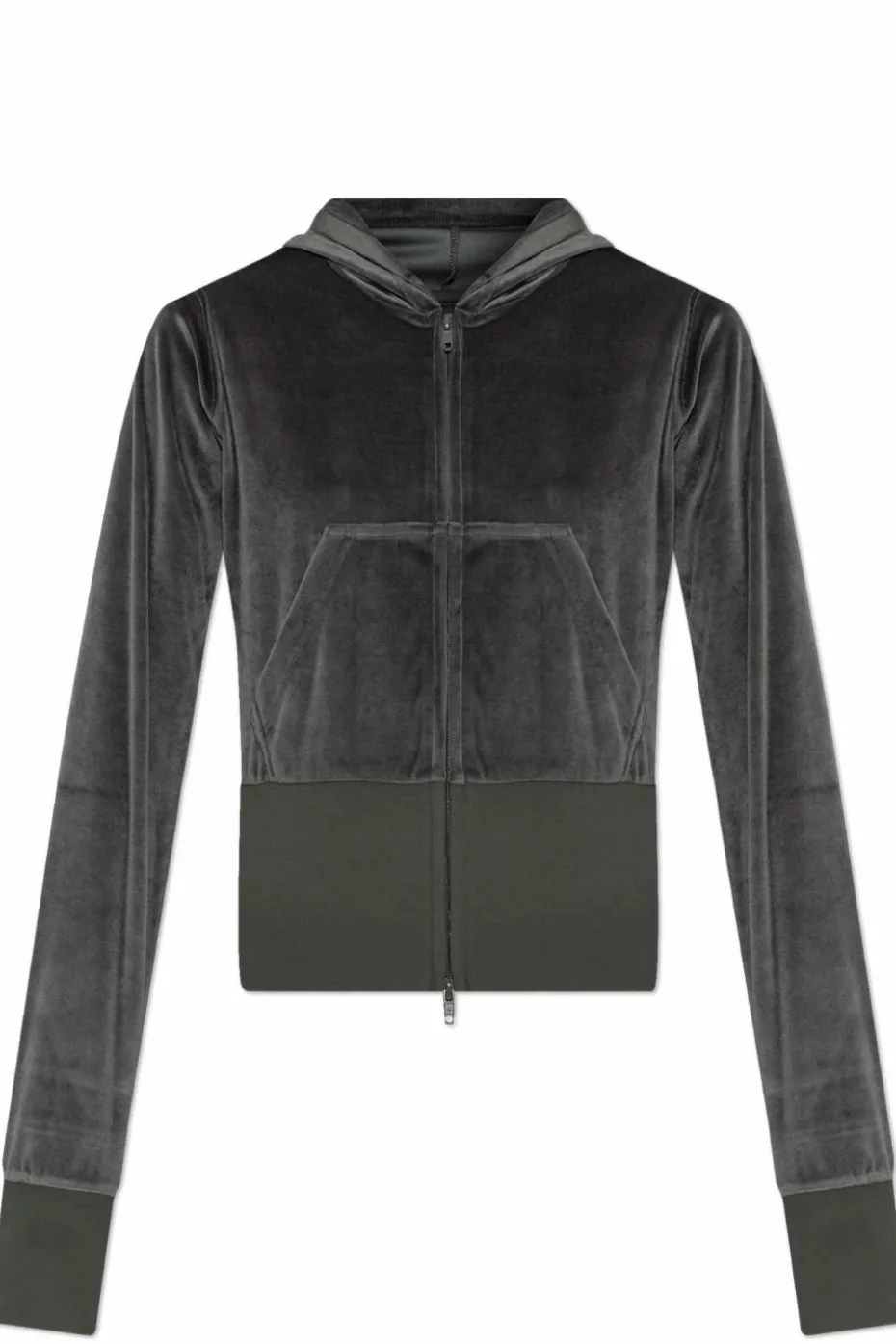 Balenciaga ZIELONY Aksamitna bluza
