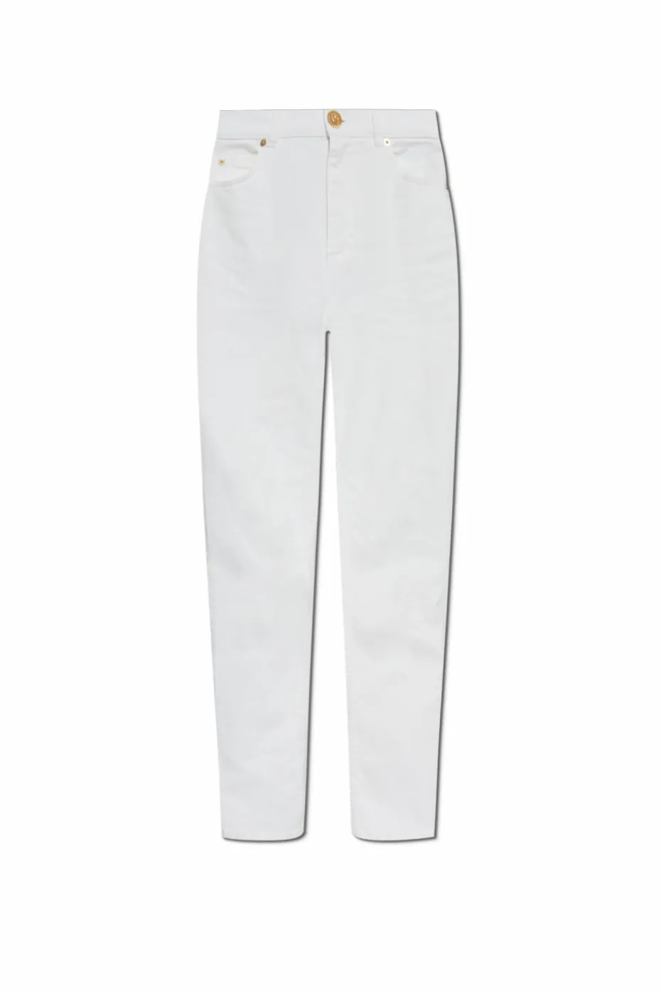 Balmain BIAŁY Jeansy z nogawkami o zwężanym kroju