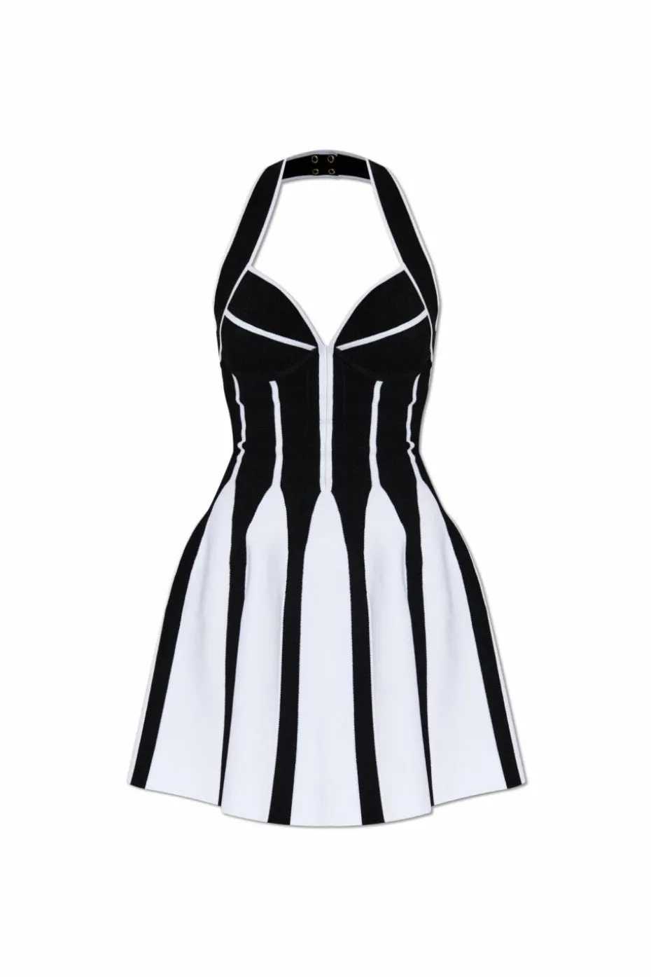 Balmain BIAŁY Sukienka na szyję