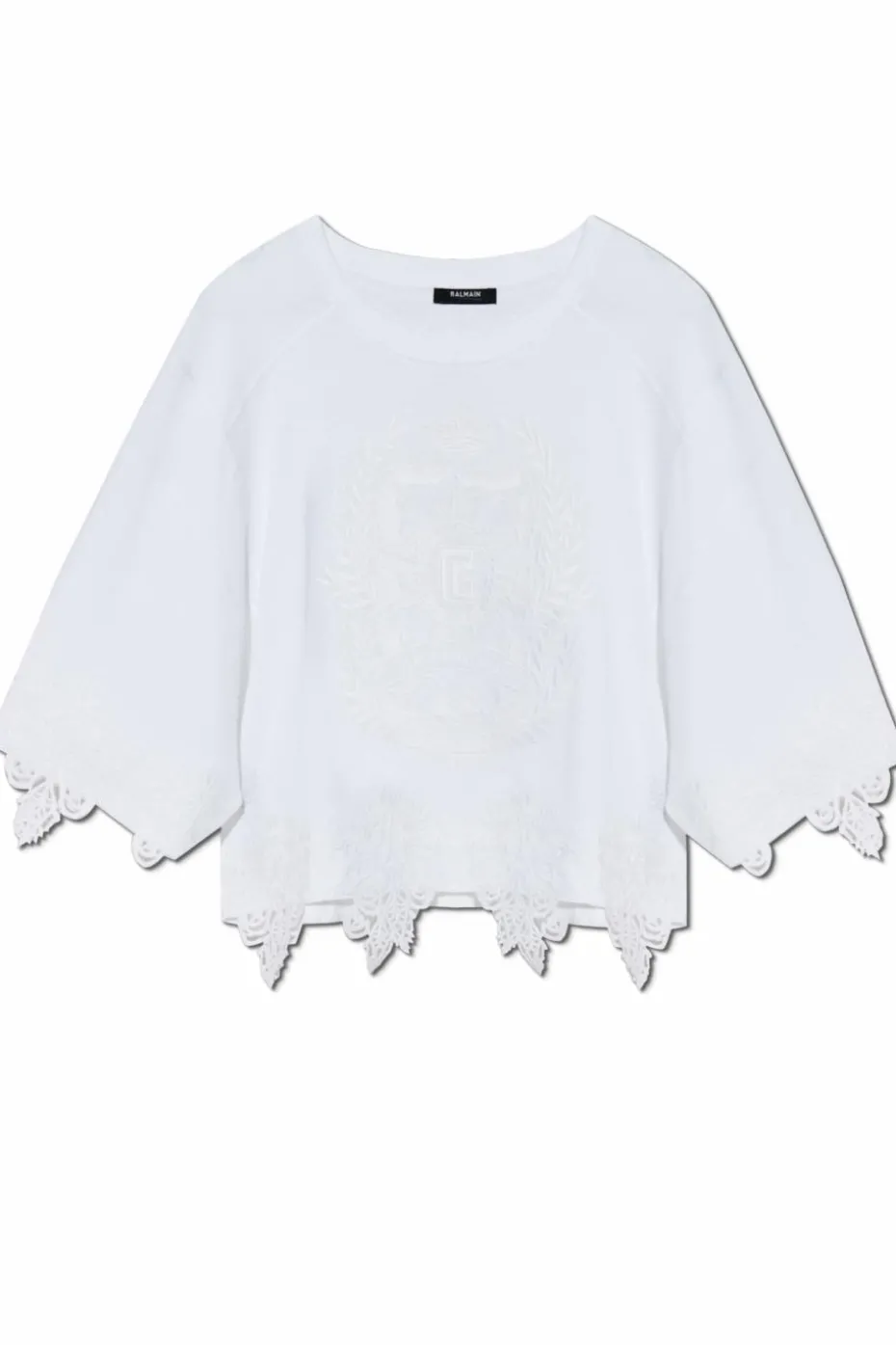 Balmain BIAŁY Top typu `oversize`