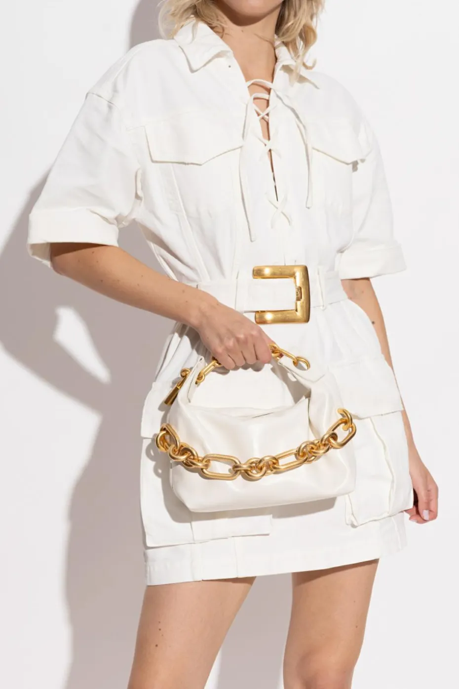 Balmain BIAŁY Torba do ręki `Sync Mini`