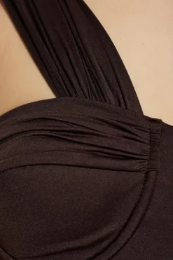 Balmain BRĄZOWY Jednoczęściowy kostium kąpielowy