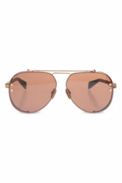 Balmain BRĄZOWY Okulary przeciwsłoneczne ‘Capitaine’