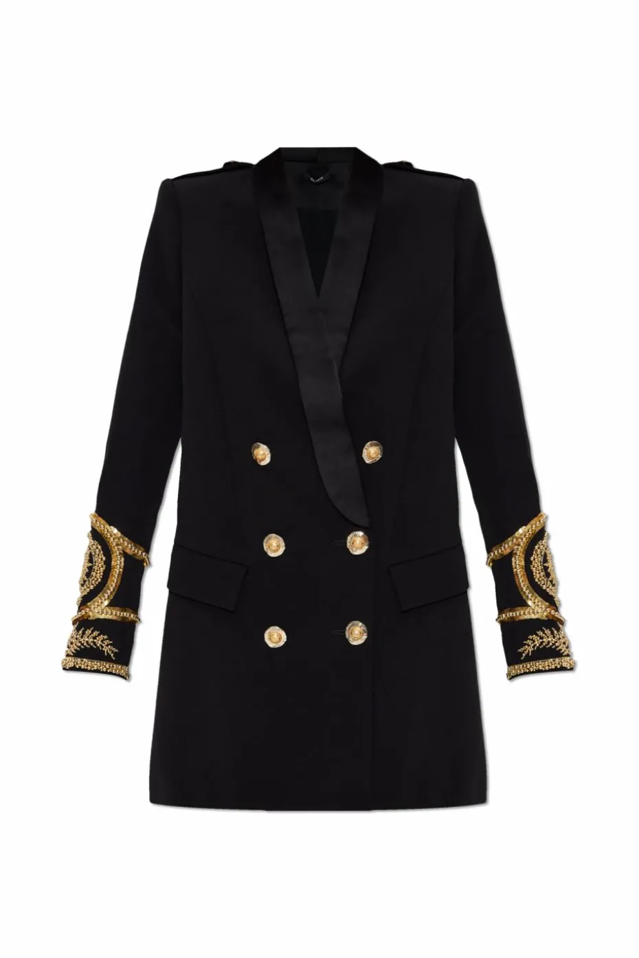 Balmain CZARNY Marynarka z haftowanym wzorem