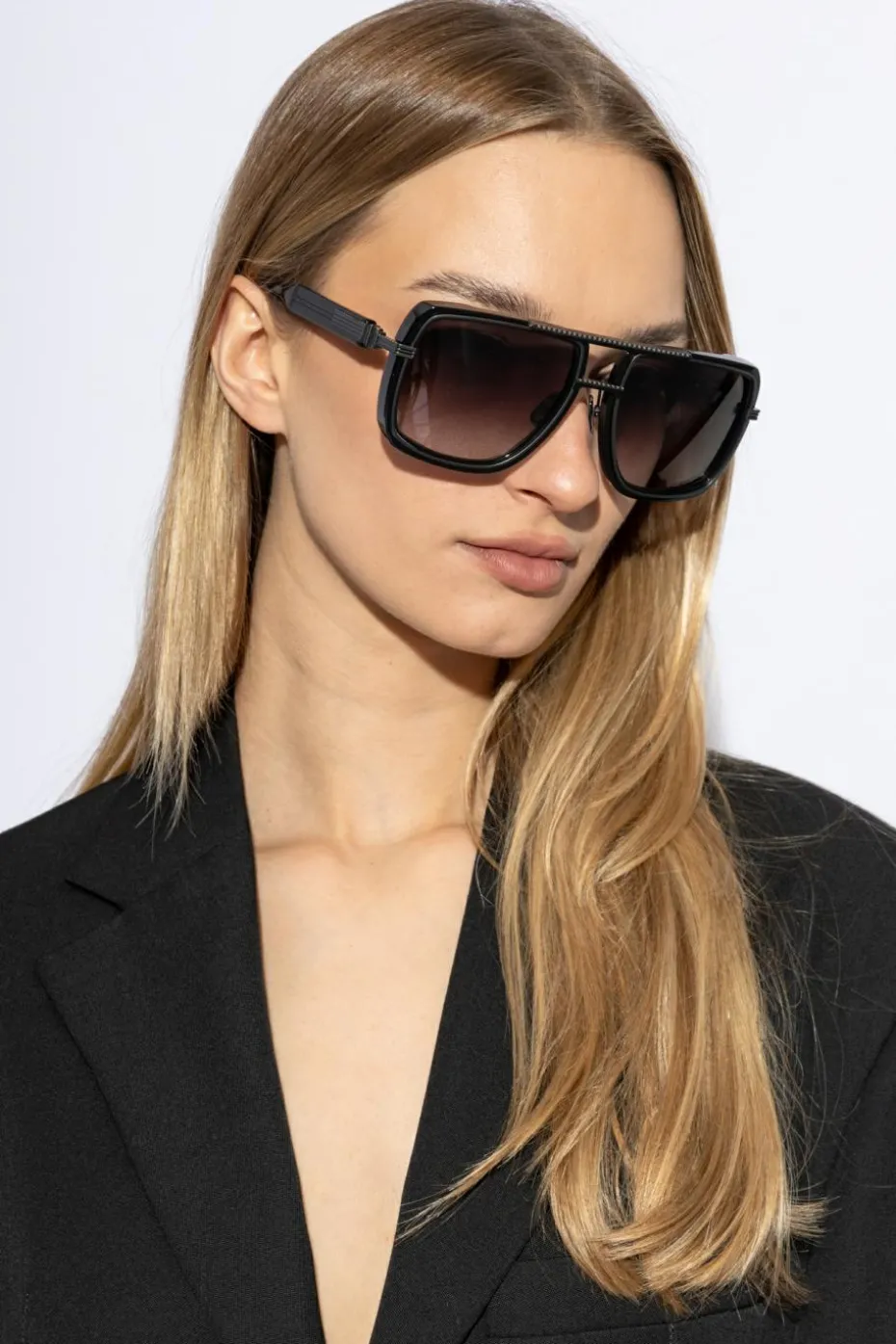 Balmain CZARNY Okulary przeciwsłoneczne ‘Soldier’