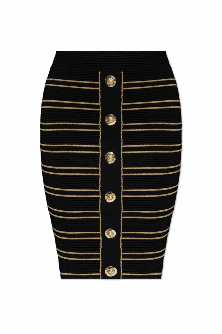 Balmain CZARNY Spódnica z lureksową nicią