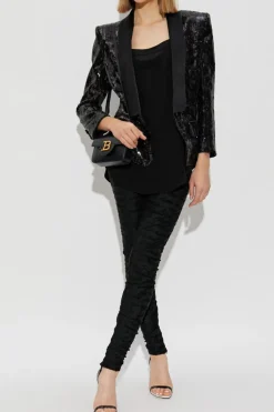 Balmain CZARNY Top na ramiączkach