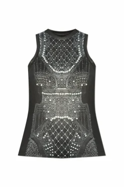 Balmain CZARNY Top bez rękawów