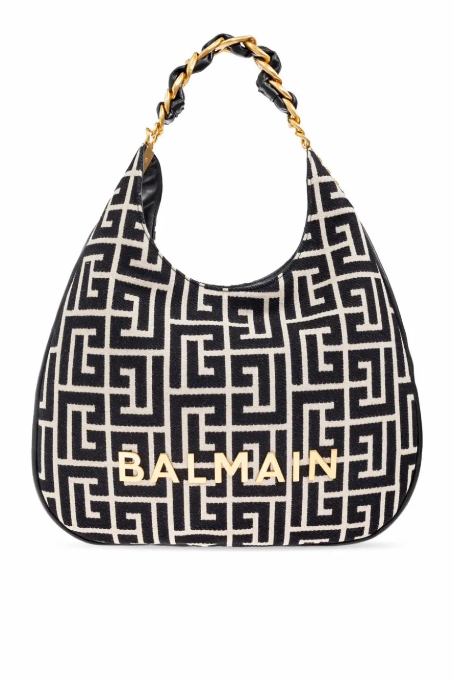 Balmain CZARNY Torba na ramię `1945 Soft Large`
