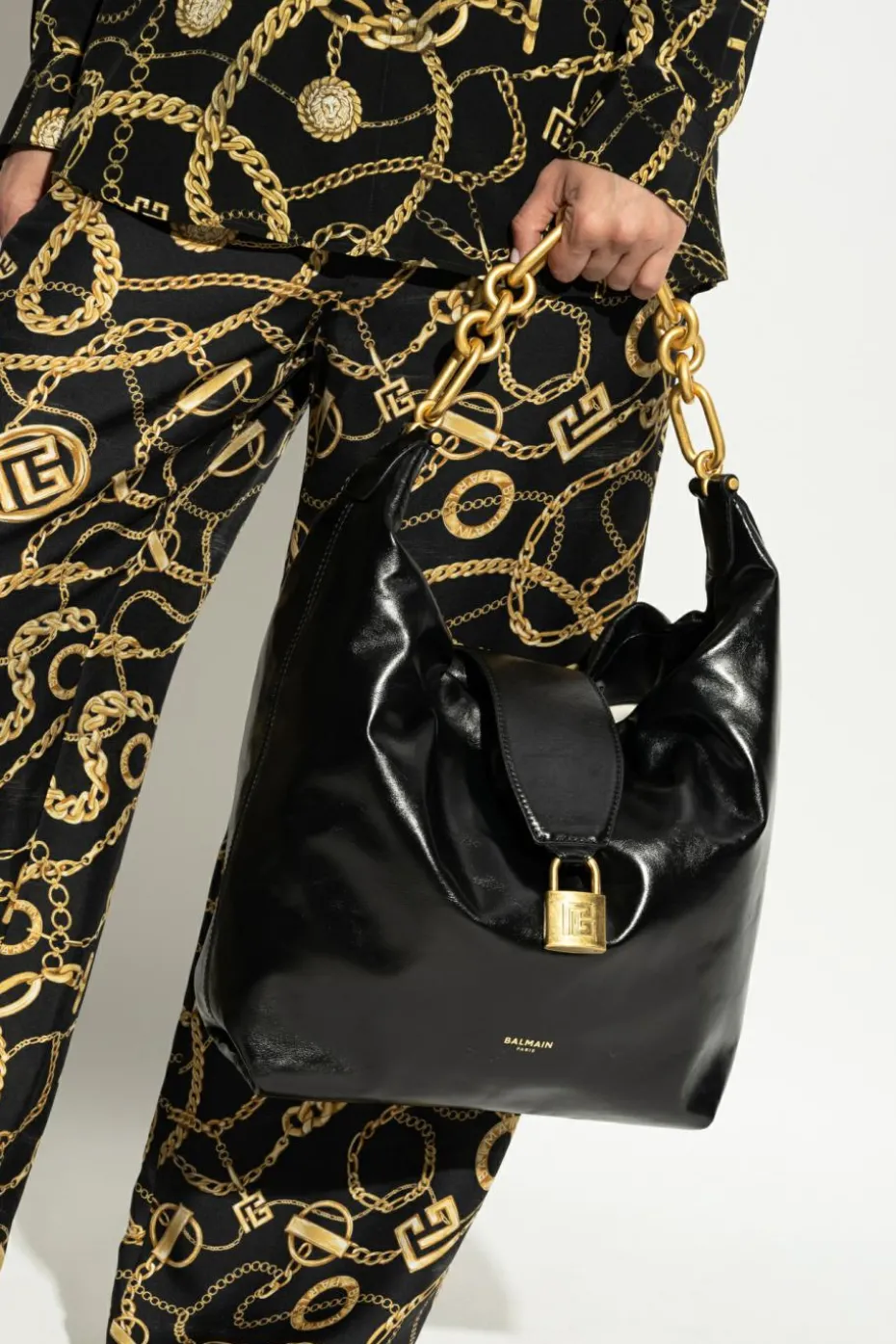 Balmain CZARNY Torba na ramię `Sync`
