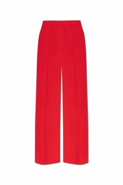 Balmain CZERWONY Spodnie w kant