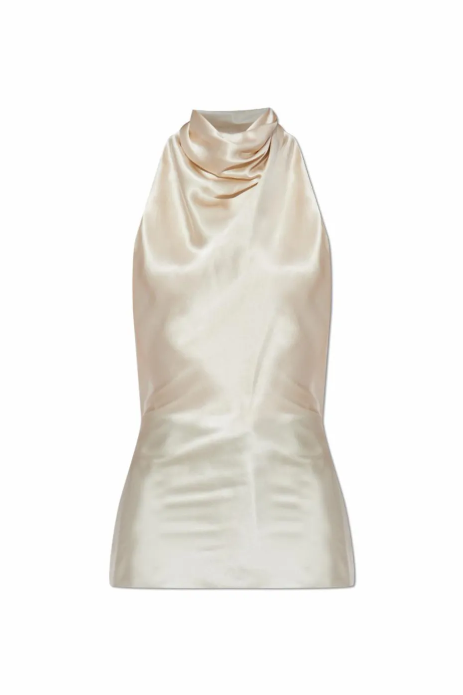 Balmain kremowy Jedwabny top