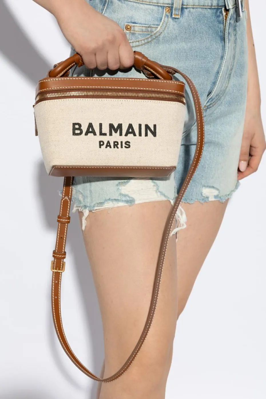 Balmain kremowy Torba na ramię