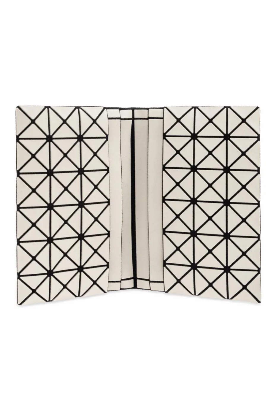 Bao Bao Issey Miyake SZARY Portfel z geometrycznym wzorem