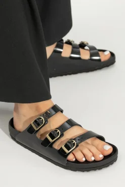Birkenstock CZARNY Klapki `Florida Fresh`