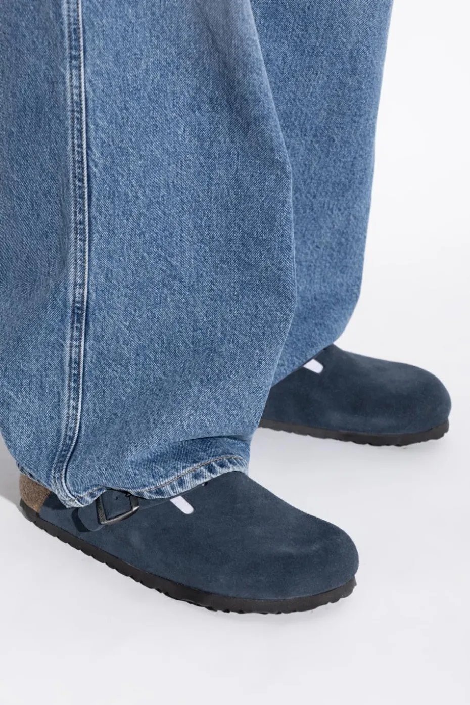 Birkenstock GRANATOWY Klapki `Boston BS`