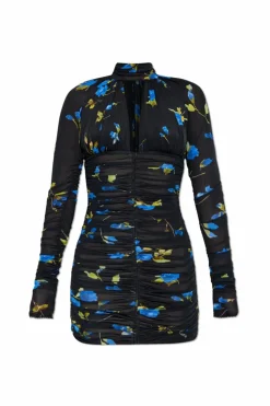 Blumarine CZARNY Sukienka z motywem kwiatowym