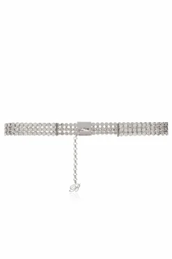 Blumarine SREBRNY Choker z aplikacją