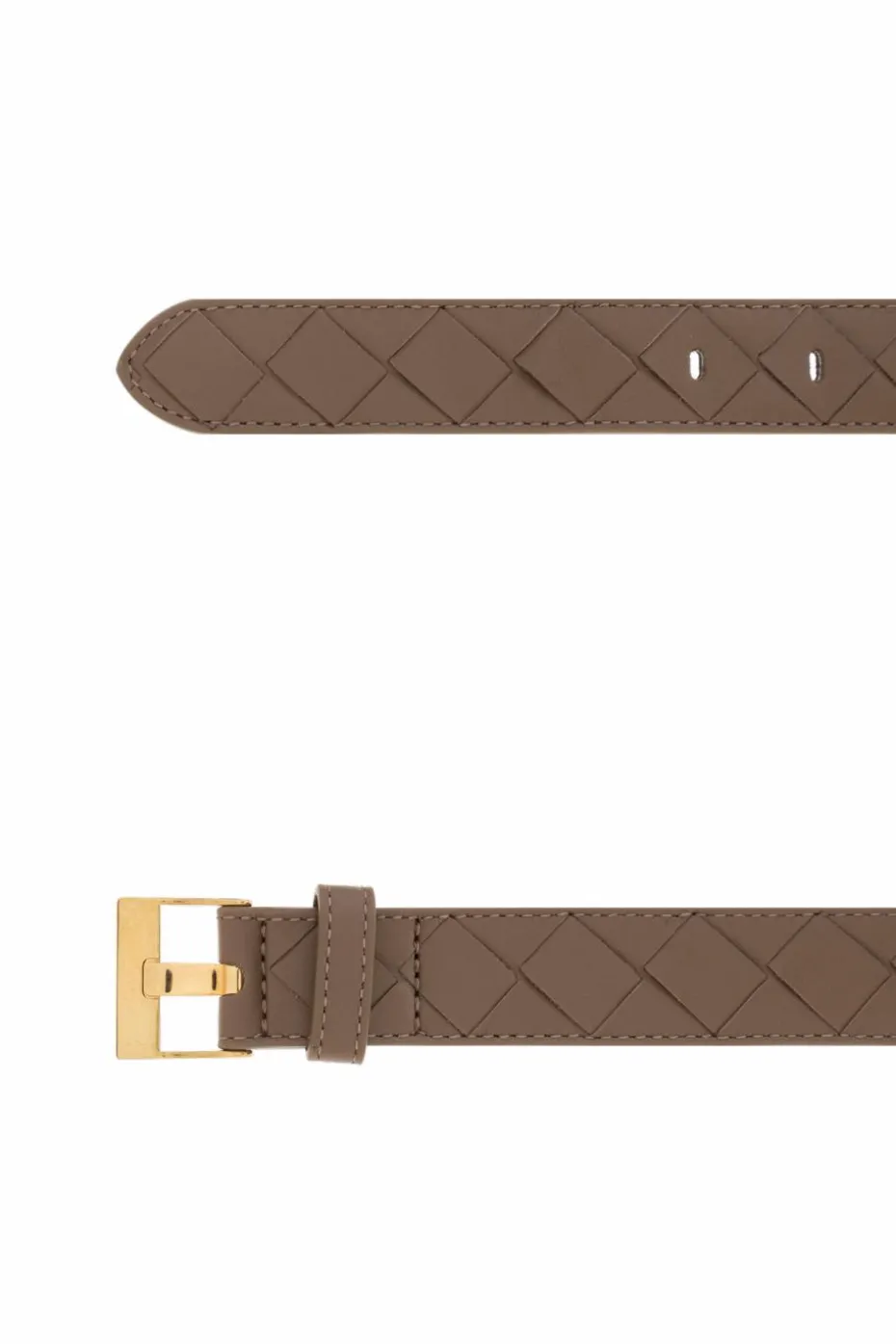 Bottega Veneta beżowy Skórzany pasek