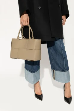 Bottega Veneta beżowy Torba ‘Arco Small’ typu ‘shopper’