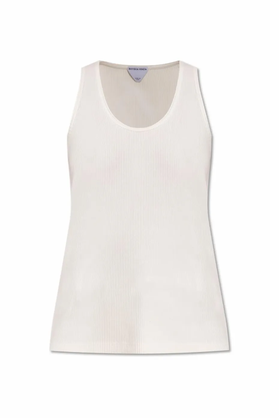 Bottega Veneta BIAŁY Prążkowany top