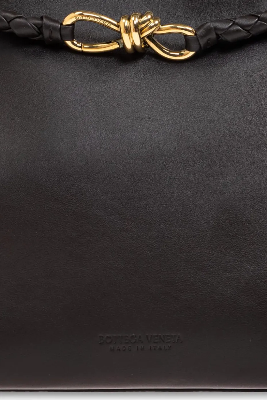 Bottega Veneta BRĄZOWY Torba do ręki `Andiamo Medium`