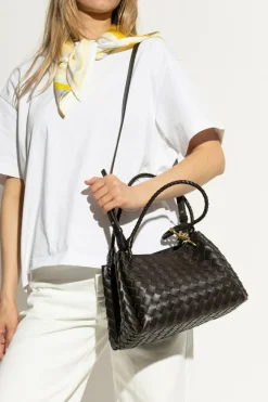 Bottega Veneta BRĄZOWY Torba do ręki `Parachute`