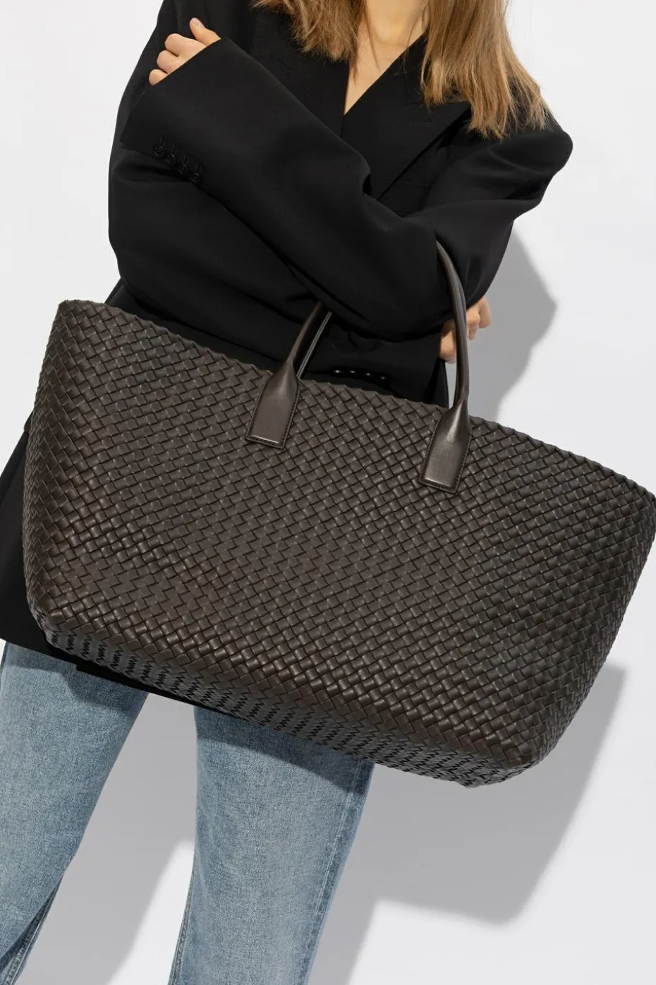 Bottega Veneta BRĄZOWY Torba ‘Cabat Large’ typu ‘shopper’