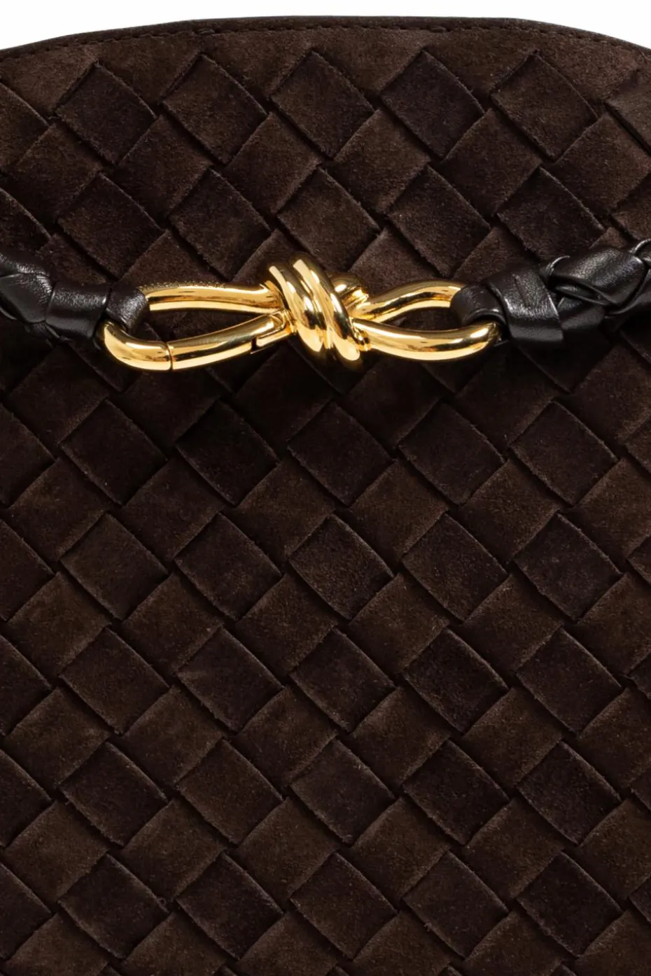 Bottega Veneta BRĄZOWY Torba do ręki `Andiamo Medium`