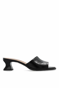 Bottega Veneta CZARNY Klapki na obcasie ‘Cha-Cha’